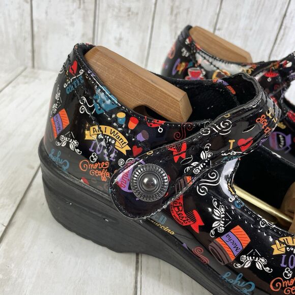 Easy Works by Easy Street Clogs Mary Janes Nurse Shoes Size 9 ~ Letsee Coffee - Picture 2 of 10